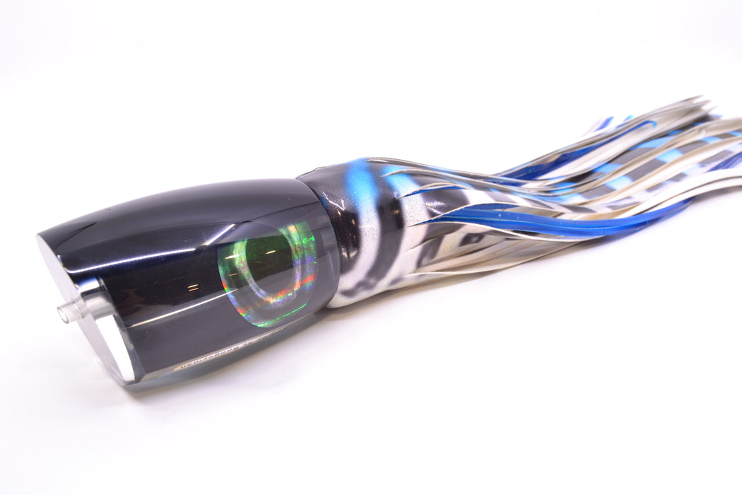 Moyes Lures Black Pearl Black Back Taxi Eyes XL Boogeyman 16" 12.7oz FT Vinyl Wahoo