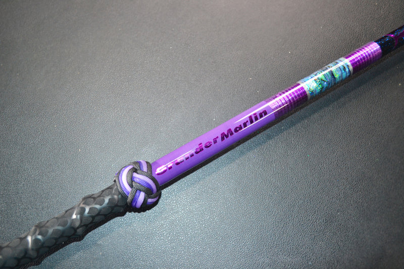 Grander Marlin Tackle Custom Purple-Paua Shell-Black Rainbow Flake De-Hooker