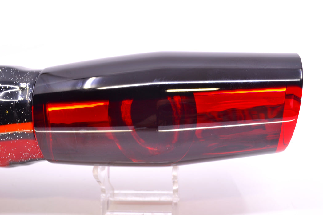 Moyes Lures Red Mirrored Black Back Taxi Eyes Razo Teaser 16" 29oz Skirted Black-Red