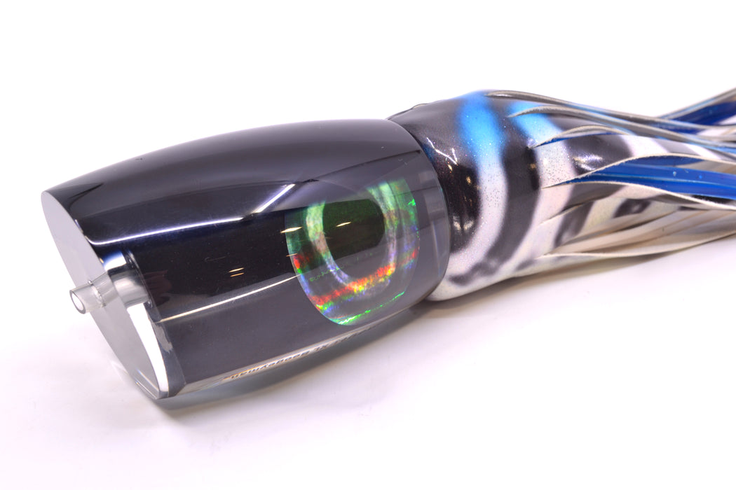 Moyes Lures Black Pearl Black Back Taxi Eyes XL Boogeyman 16" 12.7oz FT Vinyl Wahoo