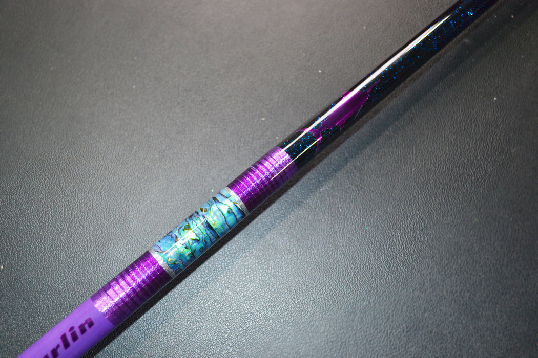 Grander Marlin Tackle Custom Purple-Paua Shell-Black Rainbow Flake De-Hooker