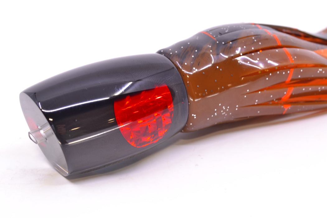 Moyes Lures Black Pearl Black Back Red Eyes Boogeyman 12" 7oz Skirted