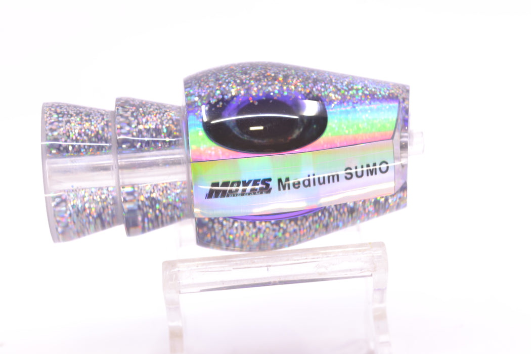 Moyes Lures Silver Rainbow Purple-Silver Back Taxi Eyes Medium Sumo 12" 3.7oz GZE