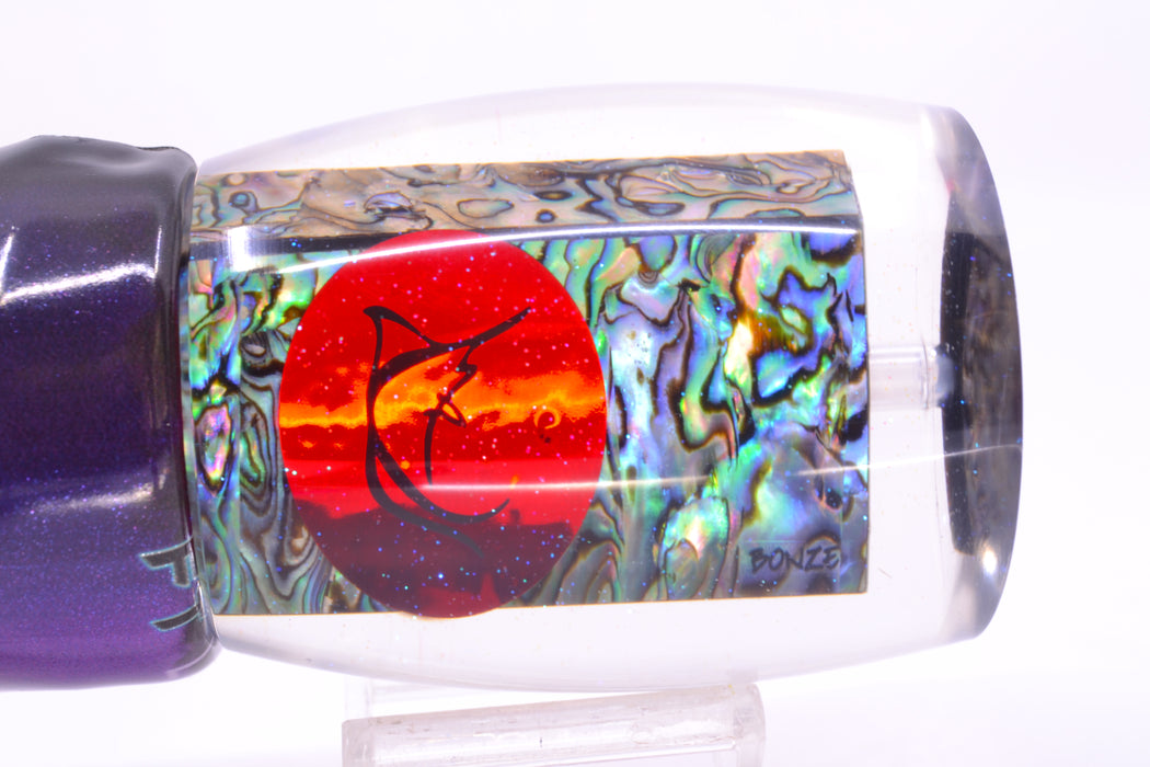 Bonze Lures Paua Shell Red Eyes Hulk 16" 16oz Fire Tailz Vinyl Grape Juice