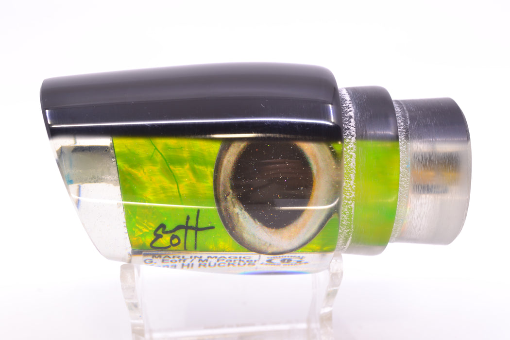 Marlin Magic Lures Lime Green MOP Black Back Taxi Eyes Ruckus 12" 7.2oz