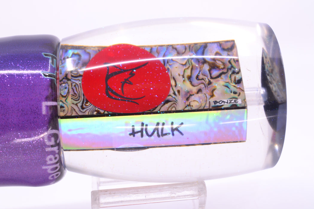 Bonze Lures Paua Shell Red Eyes Hulk 16" 16oz Fire Tailz Vinyl Grape Juice