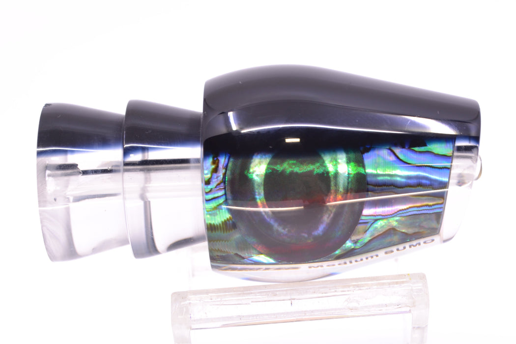 Moyes Lures Paua Shell Black Back Taxi Eyes Medium Sumo 12" 3.7oz GZE