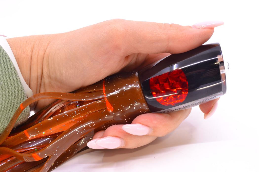 Moyes Lures Black Pearl Black Back Red Eyes Boogeyman 12" 7oz Skirted