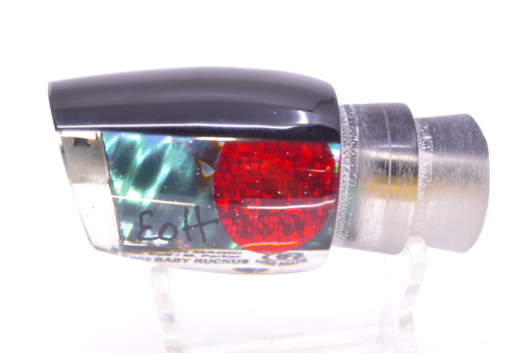 Marlin Magic Lures Blue-Purple Abalone Black Back Red Eyes Baby Ruckus 10" 4oz