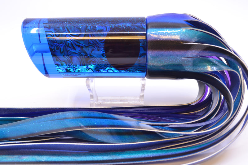 TANTRUM Lures Blue Paua Blue Glitter Back Red Eyes XL Tube 14" 12.5oz FT Vinyl Skipjack