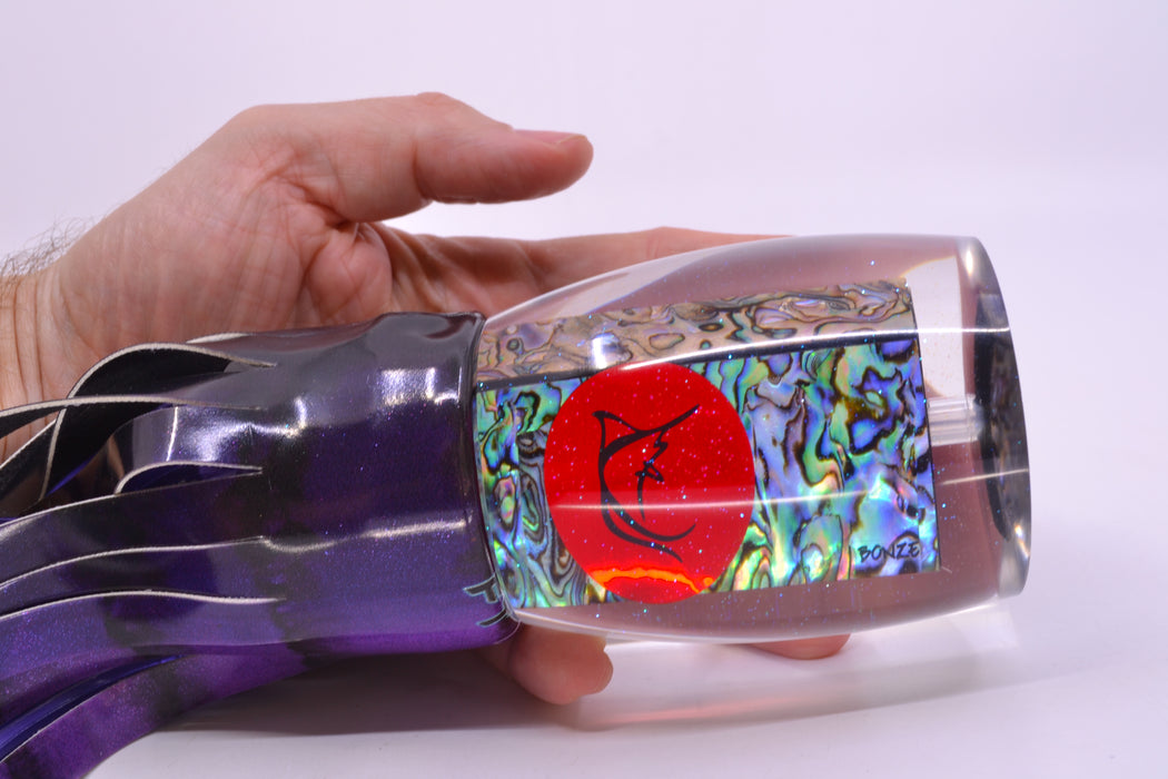 Bonze Lures Paua Shell Red Eyes Hulk 16" 16oz Fire Tailz Vinyl Grape Juice