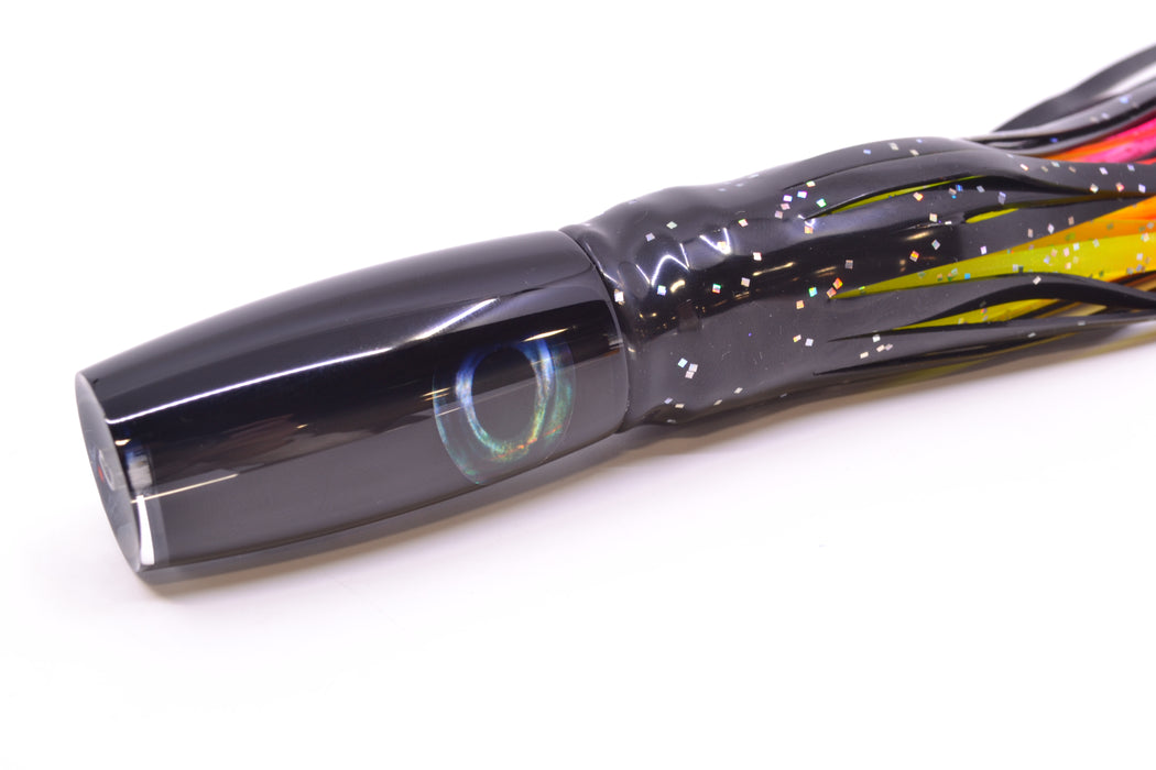 Moyes Lures Black Pearl Black Back Taxi Eyes Small Shotgun 9" 4oz Skirted Black *SCRATCHED*