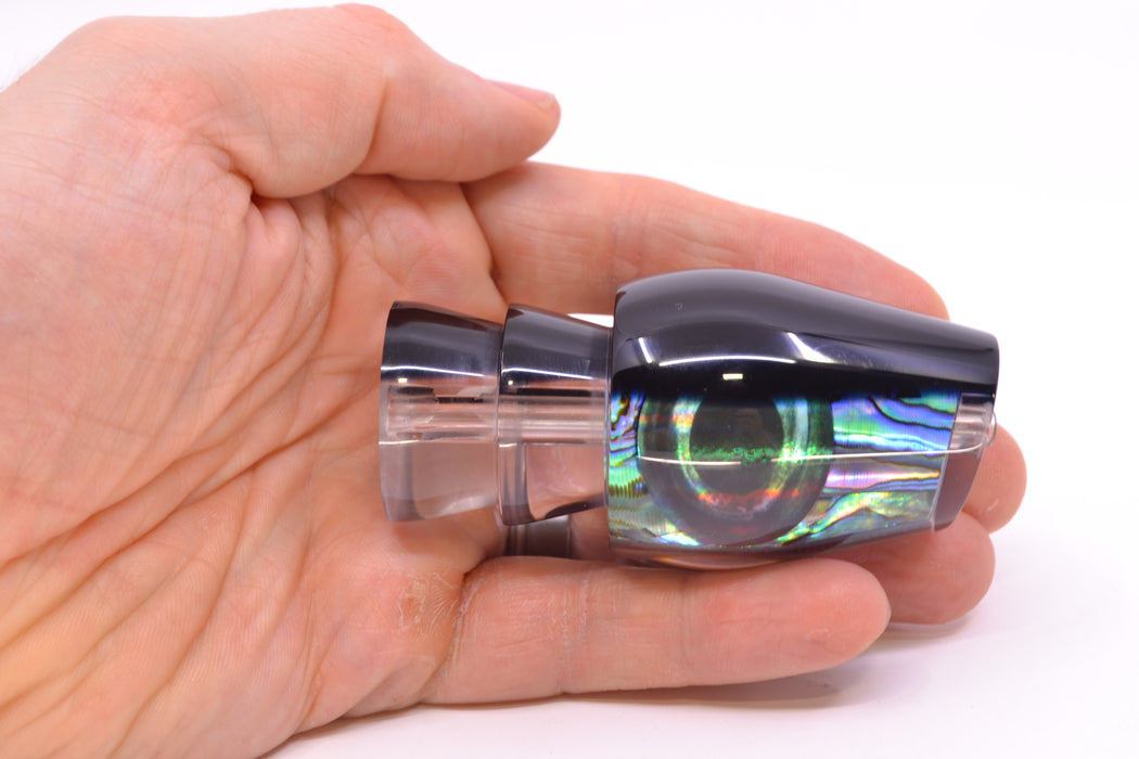 Moyes Lures Paua Shell Black Back Taxi Eyes Medium Sumo 12" 3.7oz GZE