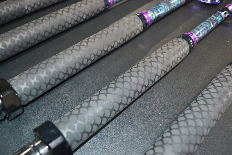 Grander Marlin Tackle Custom Purple Drip Heavy Chair Rod