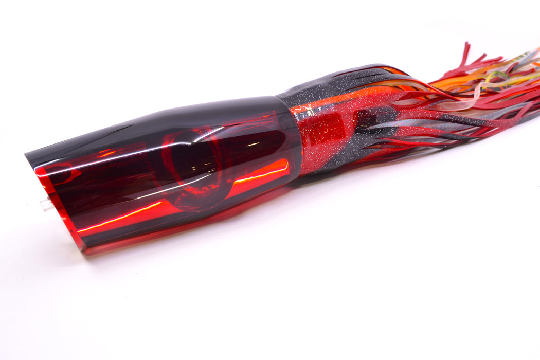Moyes Lures Red Mirrored Black Back Taxi Eyes Razo Teaser 16" 29oz Skirted Black-Red