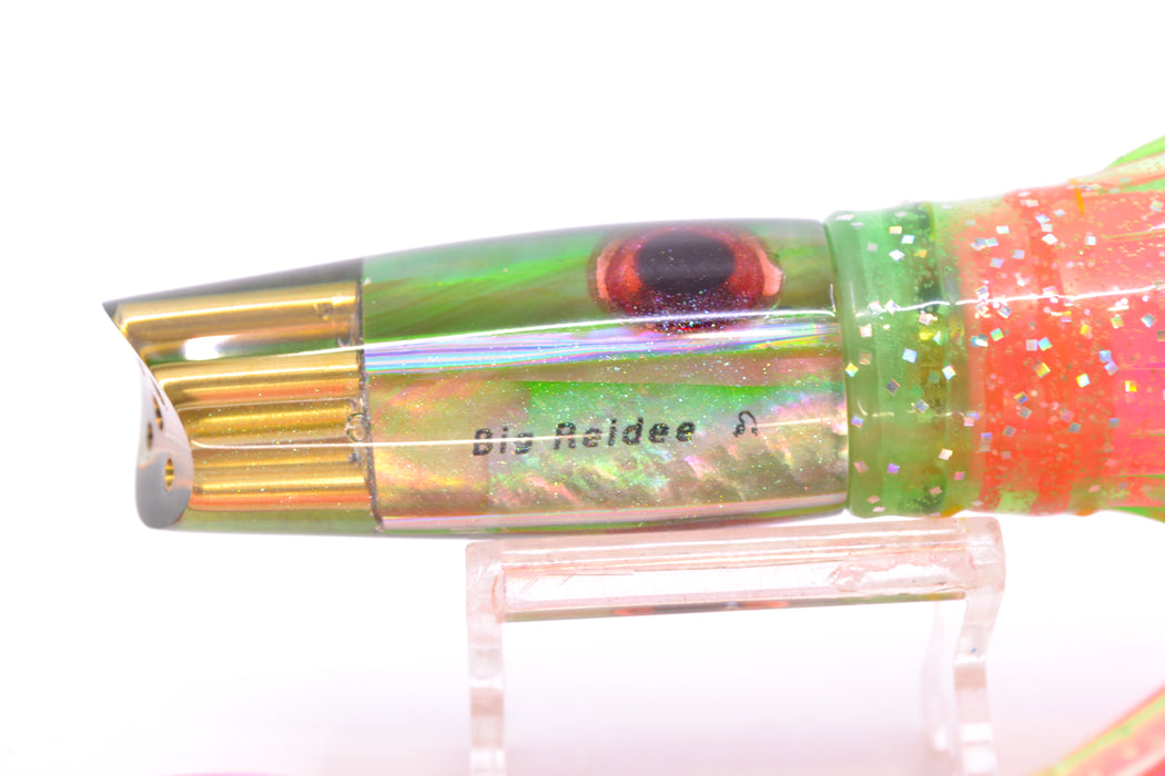 Big Reidee Green Shell Green Back 4-Hole Scoop Face 9" 6oz Skirted Green/Pink