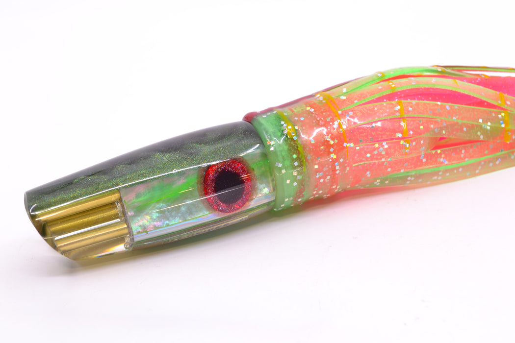 Big Reidee Green Shell Green Back 4-Hole Scoop Face 9" 6oz Skirted Green/Pink