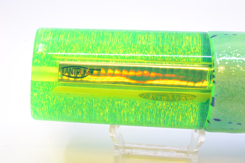 TANTRUM Lures Chartreuse Awabi Ice Blue Glitter Back XL Tube 14" 12.5oz FT Vinyl Mad Mahi