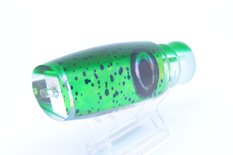 Moyes Lures Mahi MOP Green Back Taxi Eyes Medium Plunger 12" 5oz GZE