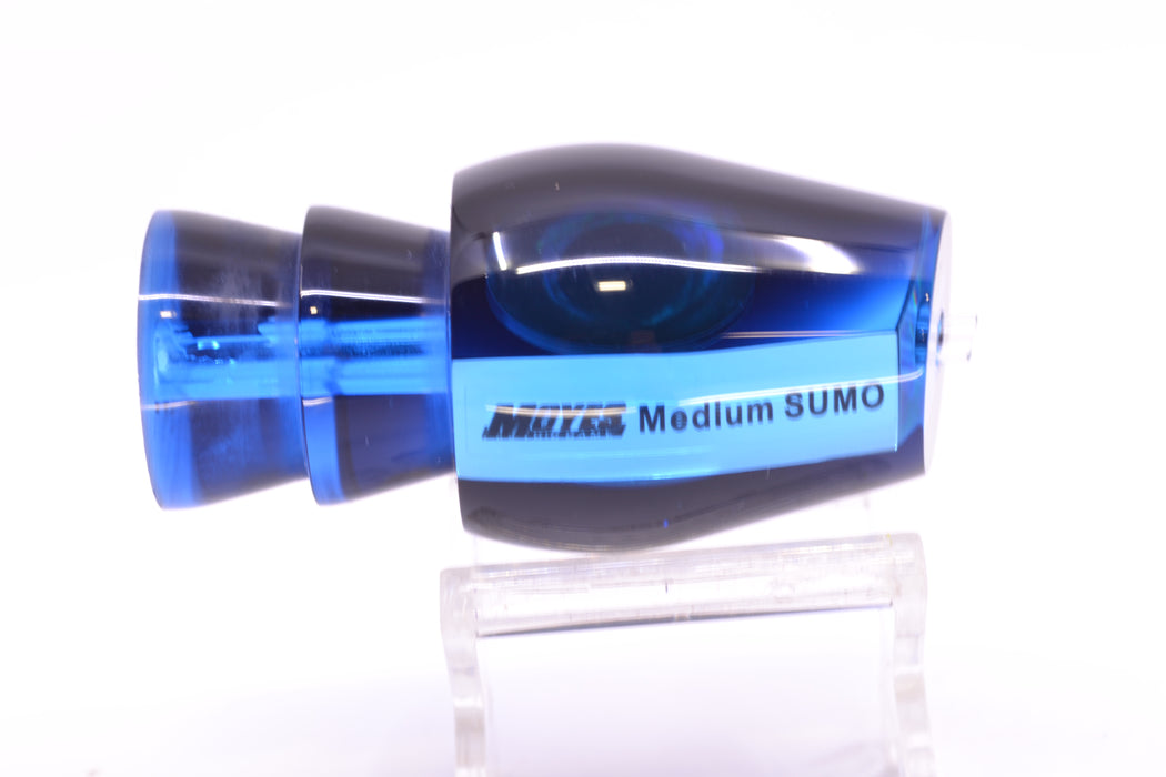 Moyes Lures Blue Mirrored Black Back Taxi Eyes Medium Sumo 12" 3.7oz GZE