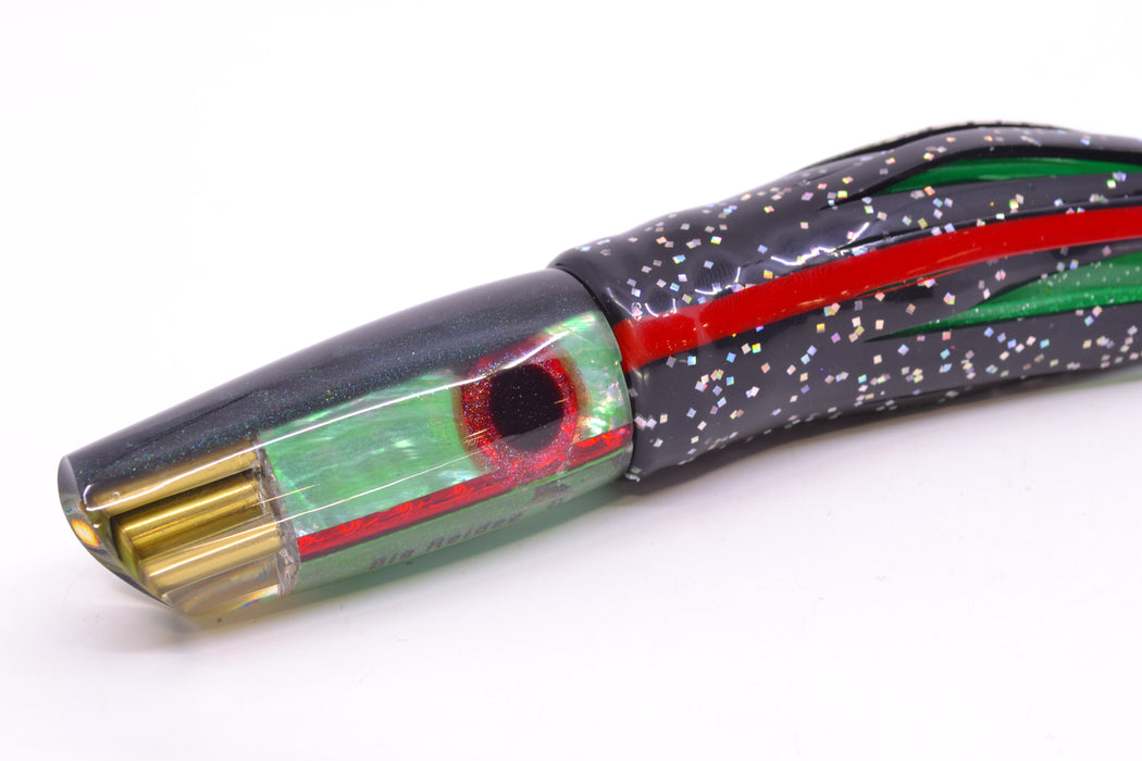 Big Reidee Green MOP Black Back 4-Hole Scoop Face 9" 6oz Skirted Black/Green