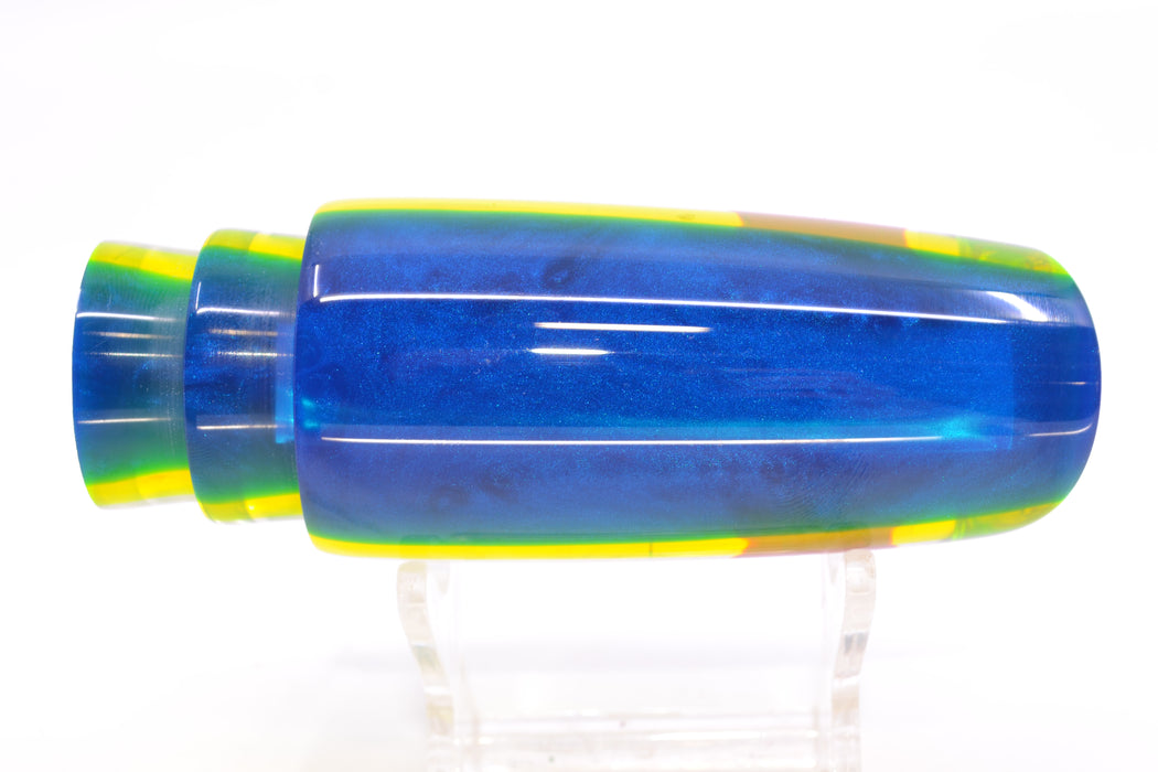 Koya Lures Clear Mirrored Blue-Yellow Back Red Eyes Small 614 10" 5oz GZE