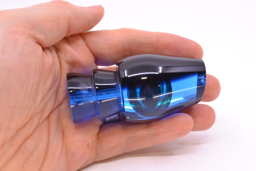 Moyes Lures Blue Mirrored Black Back Taxi Eyes Medium Sumo 12" 3.7oz GZE