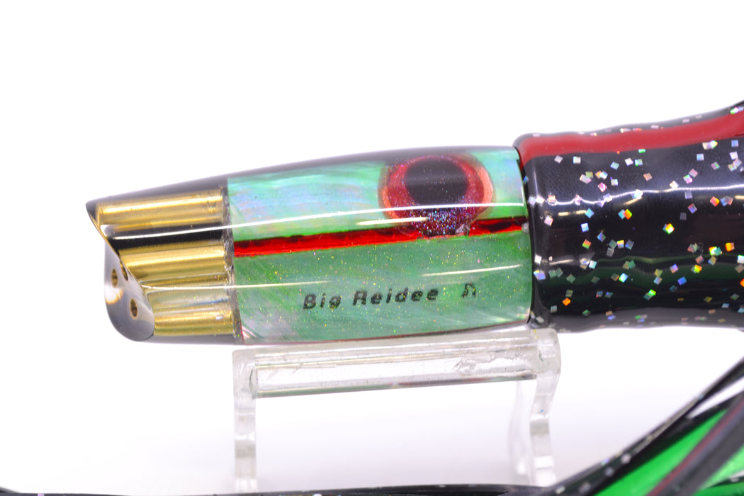 Big Reidee Green MOP Black Back 4-Hole Scoop Face 9" 6oz Skirted Black/Green