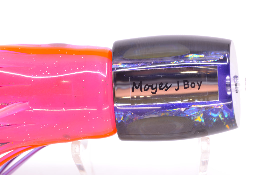 Moyes Lures Pink-Purple Dichro Black Back Taxi Eyes Medium J-Boy 12" 7oz Skirted