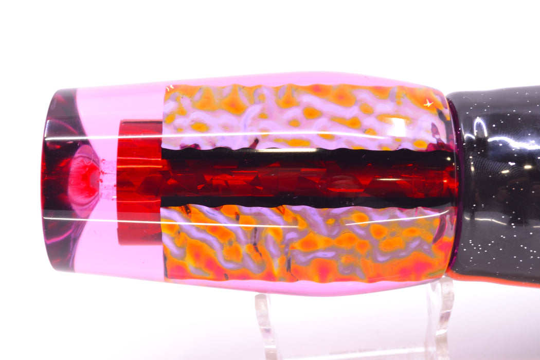 Aloha Lures Red Rainbow Red-Orange-Purple Dichro Kona Mongo 14" 12.5oz Skirted