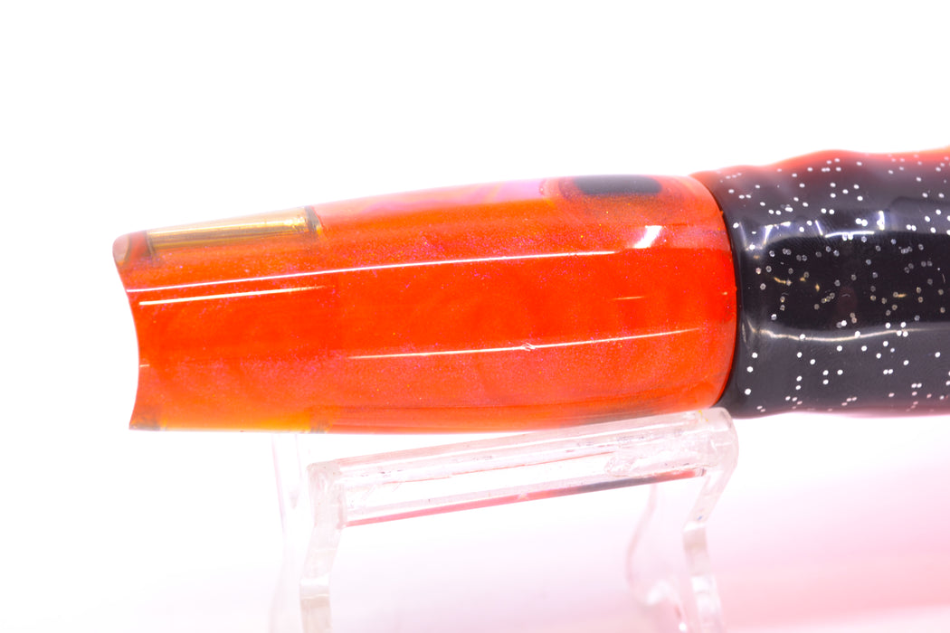 Big Reidee Orange MOP Orange Back 4-Hole Scoop Face 9" 6oz Skirted Black-Clear/Pink