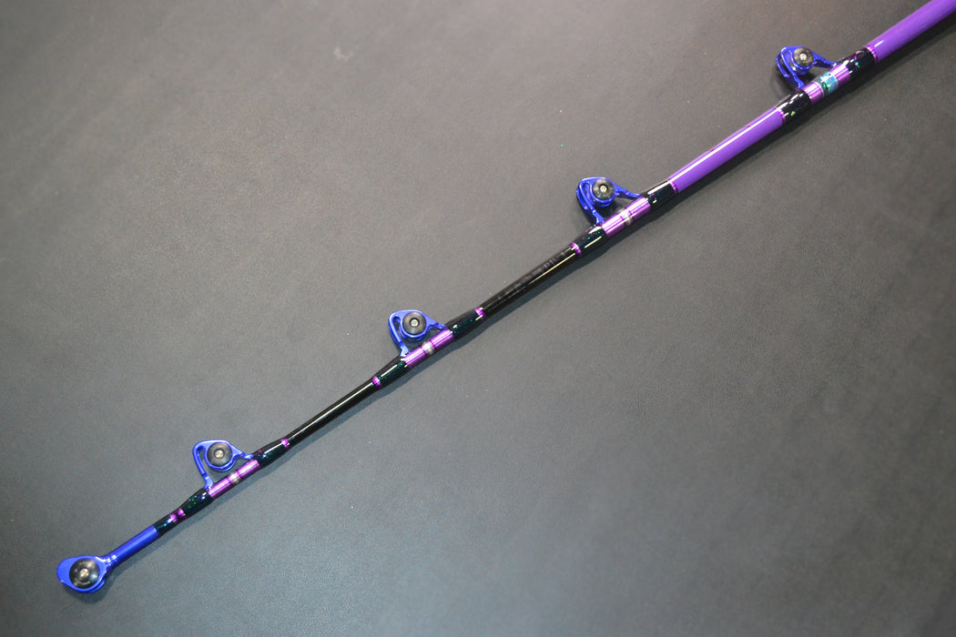 Grander Marlin Tackle Custom Purple Drip Heavy Chair Rod