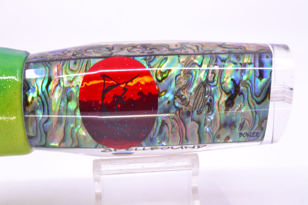 Bonze Lures Paua Shell Red Eyes Spellbound 14" 12oz Fire Tailz Vinyl Mahi