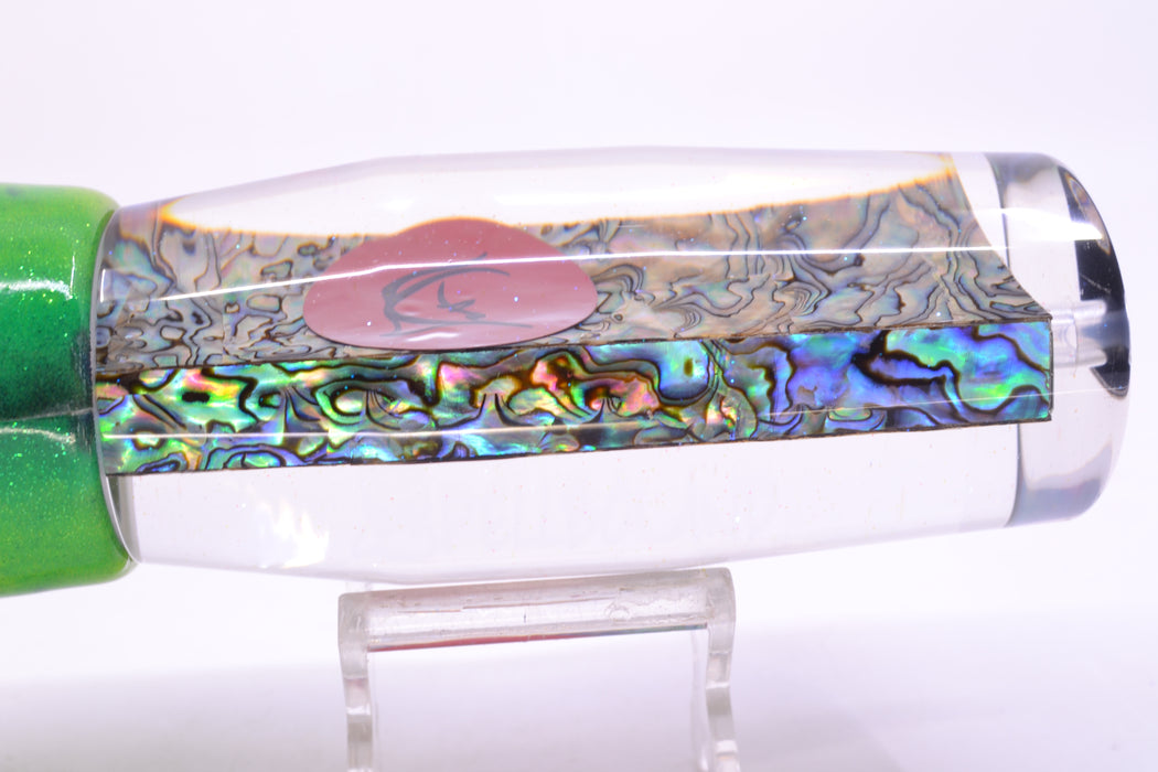 Bonze Lures Paua Shell Red Eyes Spellbound 14" 12oz Fire Tailz Vinyl Mahi