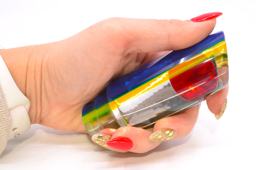 Koya Lures Clear Mirrored Blue-Yellow Back Red Eyes Small 614 10" 5oz GZE