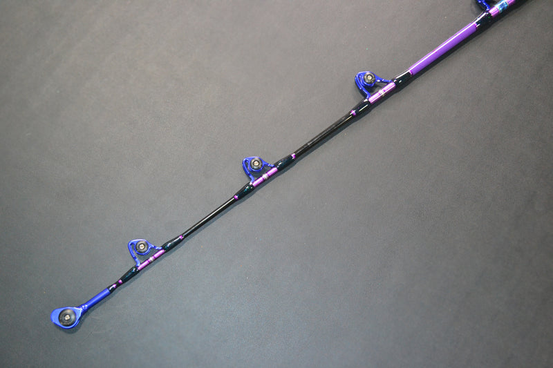 Grander Marlin Tackle Custom Purple Drip Heavy Chair Rod