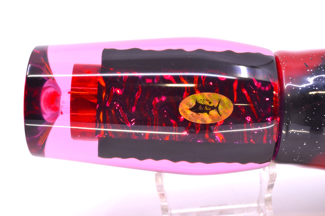 Aloha Lures Red Rainbow Red-Orange-Purple Dichro Kona Mongo 14" 12.5oz Skirted