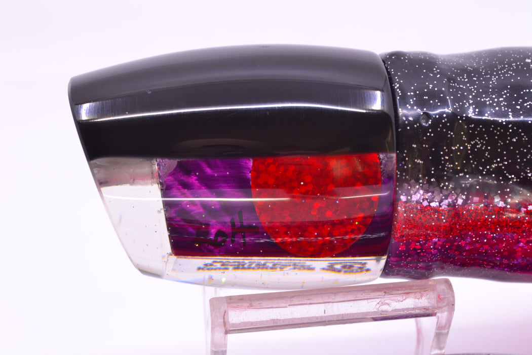 Marlin Magic Purple MOP Black Back Red Eyes Smokey Joe 12" 10.5oz Skirted Black-Purple