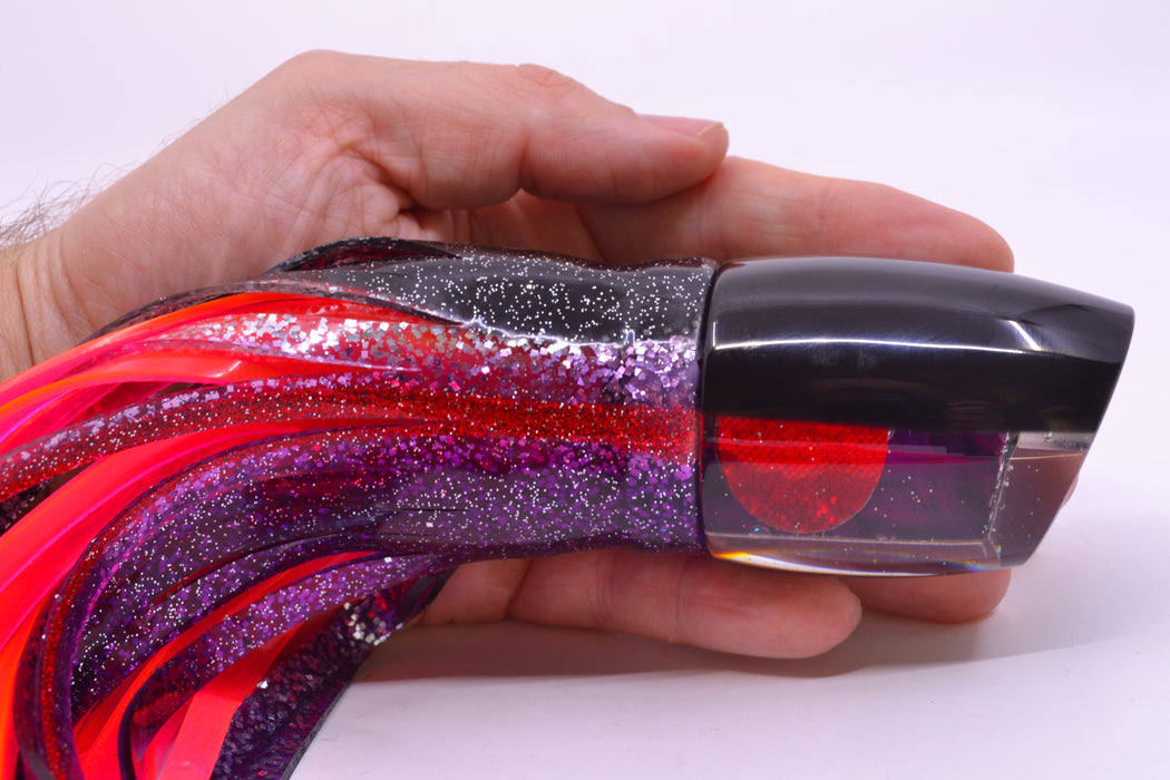 Marlin Magic Purple MOP Black Back Red Eyes Smokey Joe 12" 10.5oz Skirted Black-Purple