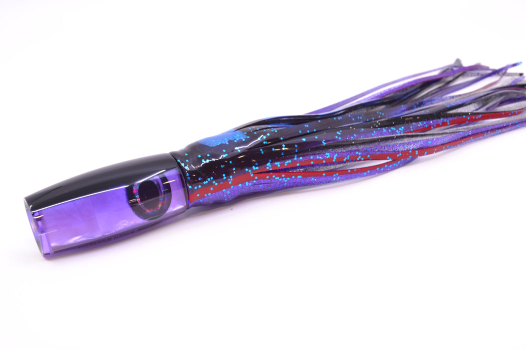Moyes Lures Purple MOP Black Back Taxi Eyes Small Shotgun 9" 4oz Skirted Blue-Black-Purple