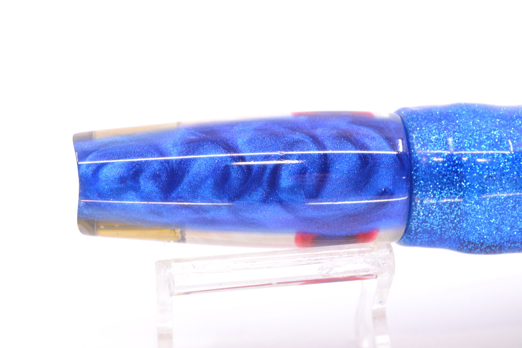 Big Reidee White MOP Blue Back 4-Hole Scoop Face 9" 6oz Skirted Blue-Silver