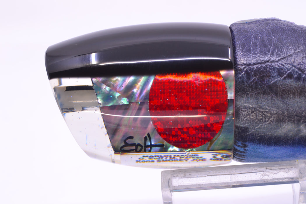 Marlin Magic Blue-Purple Abalone Black Back Red Eyes Smokey Joe 12" 8.5oz ALV Vinyl