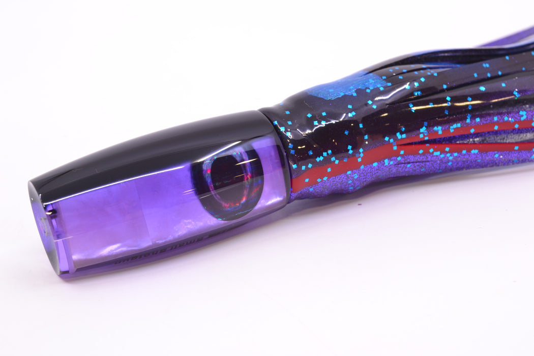 Moyes Lures Purple MOP Black Back Taxi Eyes Small Shotgun 9" 4oz Skirted Blue-Black-Purple