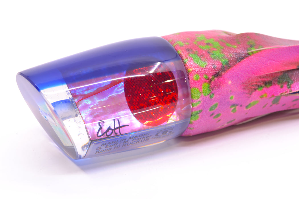 Marlin Magic Pink Awabi Blue Back Red Eyes Ruckus 12" 9oz ALV Vinyl Mahi Pink GZE