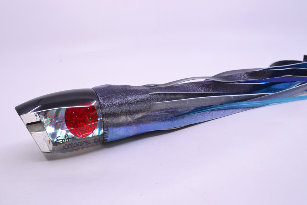 Marlin Magic Blue-Purple Abalone Black Back Red Eyes Smokey Joe 12" 8.5oz ALV Vinyl