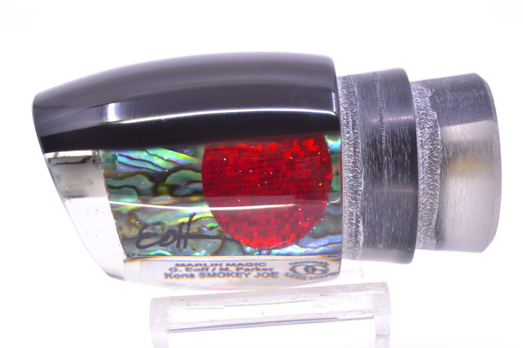 Marlin Magic Lures Paua Shell Black Back Red Eyes Smokey Joe 12" 6.5oz