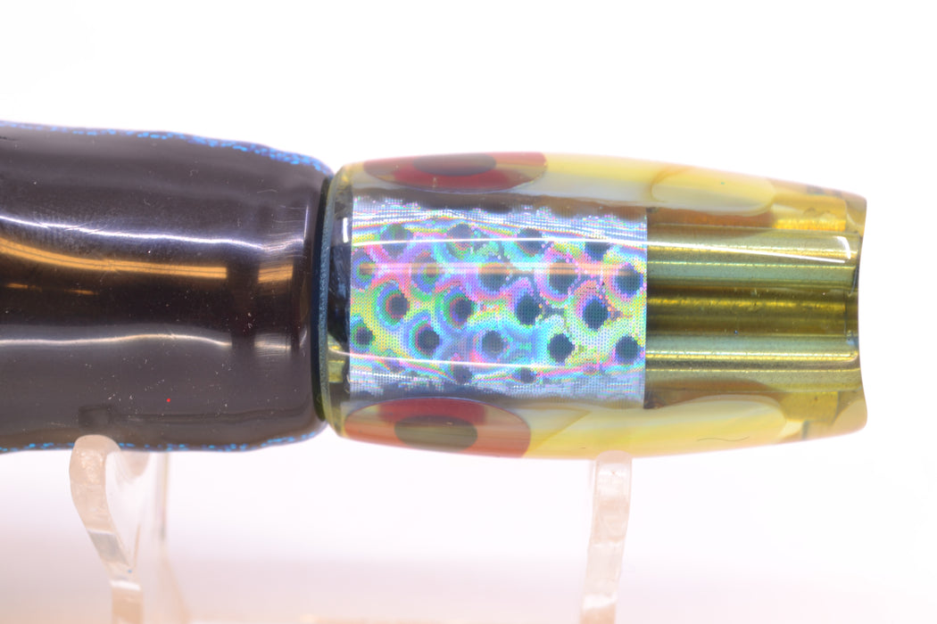 Coggin Lures MOP Blue-Yellow Back 4-Hole Hualalai Tado Scoop 7" 3oz Skirted Yellowfin