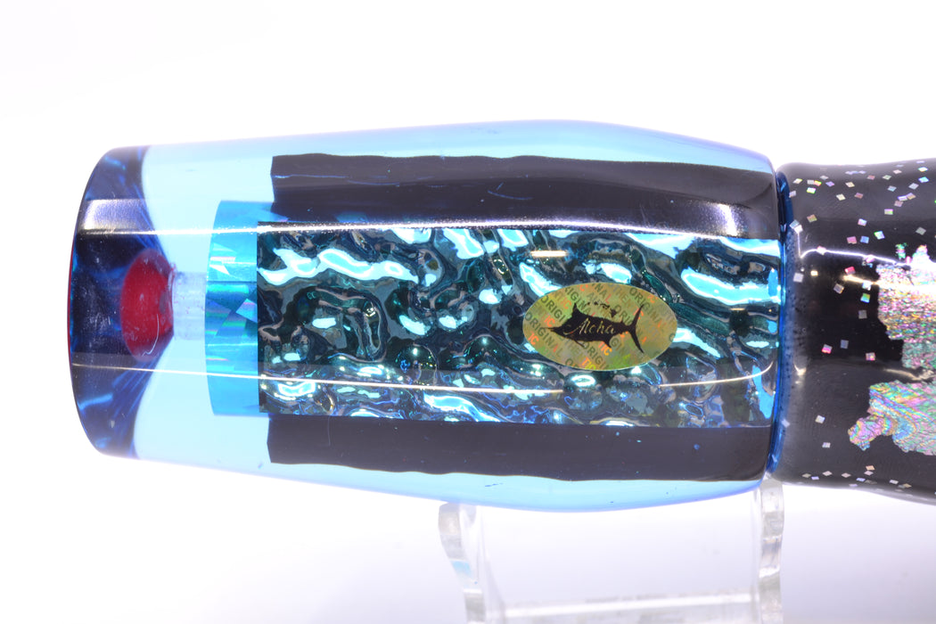 Aloha Lures Ice Blue Rainbow Ice Blue-Akule Dichro Kona Mongo 14" 12.5oz Skirted