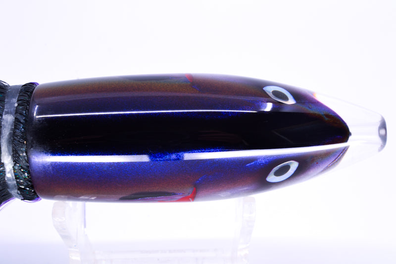 JB Signature Lures Bleeding Purple Skipjack Medium Barrel Bomb 9" 5.5oz Strobez