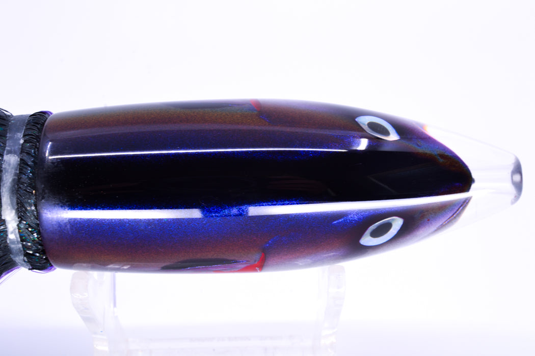 JB Signature Lures Bleeding Purple Skipjack Medium Barrel Bomb 9" 5.5oz Strobez